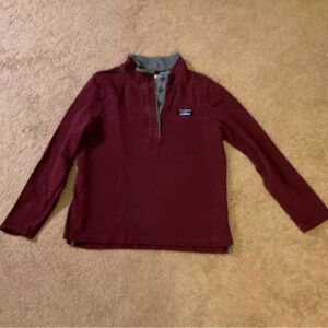 L.L.Bean Women’s Burgundy 3/4 Button Top 100% Cotton Size Medium